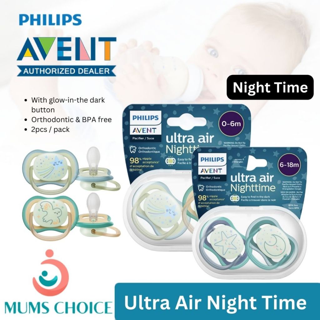 Philips Avent Night time pacifier 0-6M+ / 6-18M+