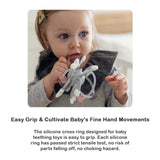 Heorshe Galaxy Teether Safe Silicone, Easy Grip, Sensory Development Toy