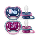 Philips Avent Ultra Soft Soother 6-18 M ( Twin Pack ) - Mix deco
