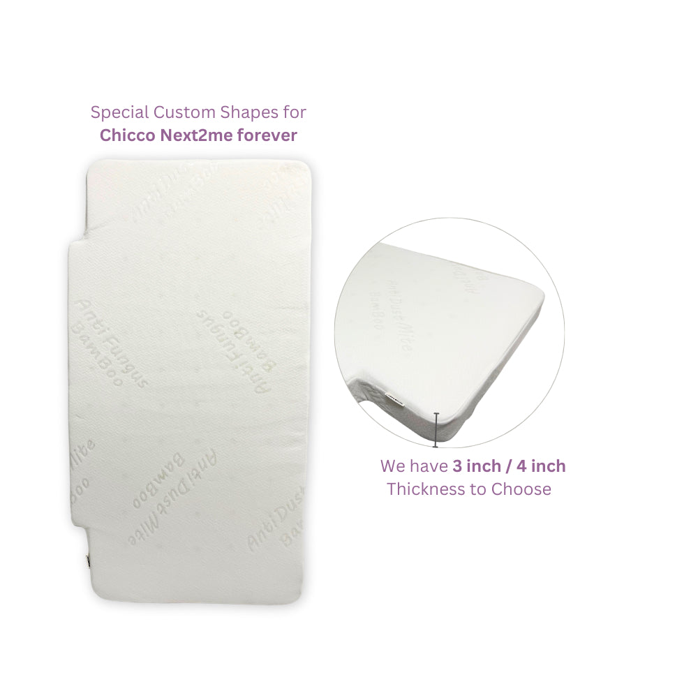 Nemobaby Anti Dust Mite High Density Foam Mattress With Holes Suitable for Chicco Next2me model