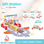 Gift Station 4 in 1 Baby Activities Fitness Mat Push Walker