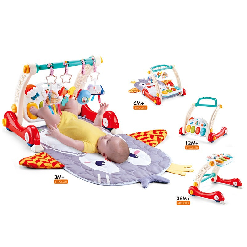 Gift Station 4 in 1 Baby Activities Fitness Mat Push Walker