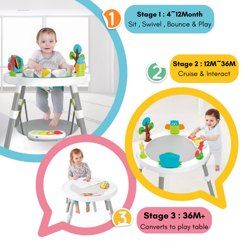 Gift Station 3 Stage activity center bouncer Play jumper table