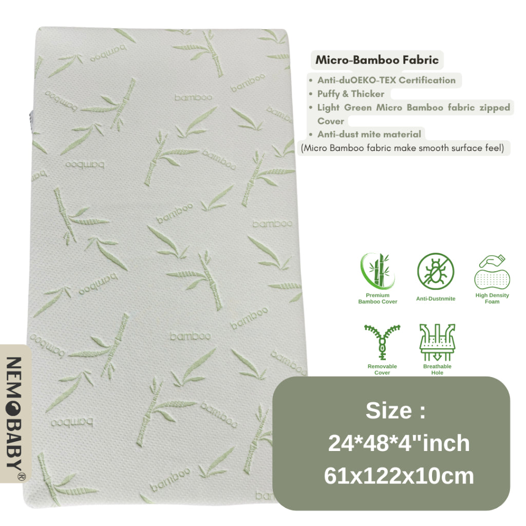 Mums Choice Anti-Dust Mite Bamboo High Density Foam Mattress