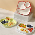 Misuta Baby Silicone Dinosaur Divided Suction Plate (3 Colours)