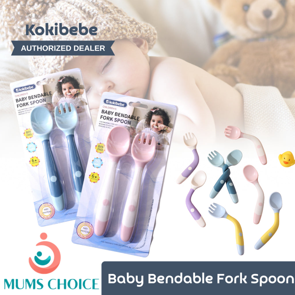 Kokibebe Baby bendable spoon and fork set