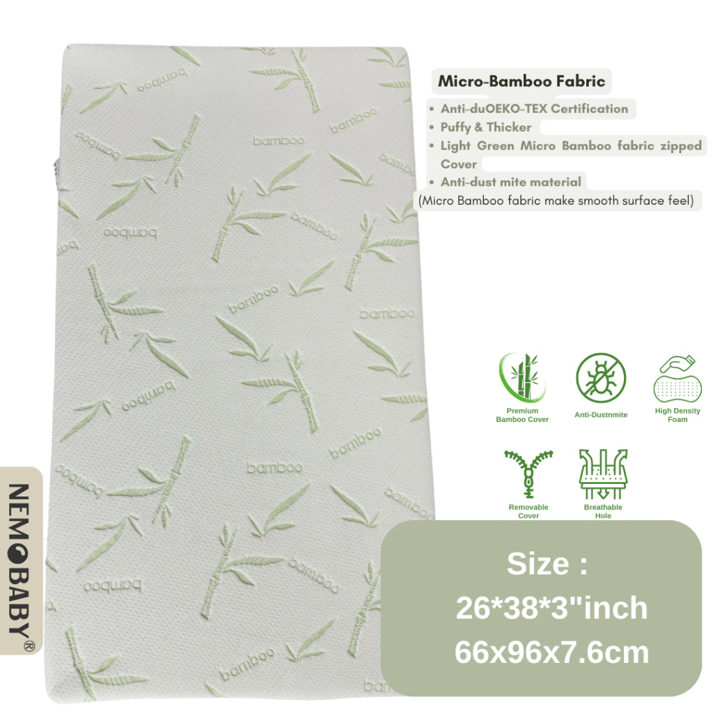 Mums Choice Anti-Dust Mite Bamboo High Density Foam Mattress