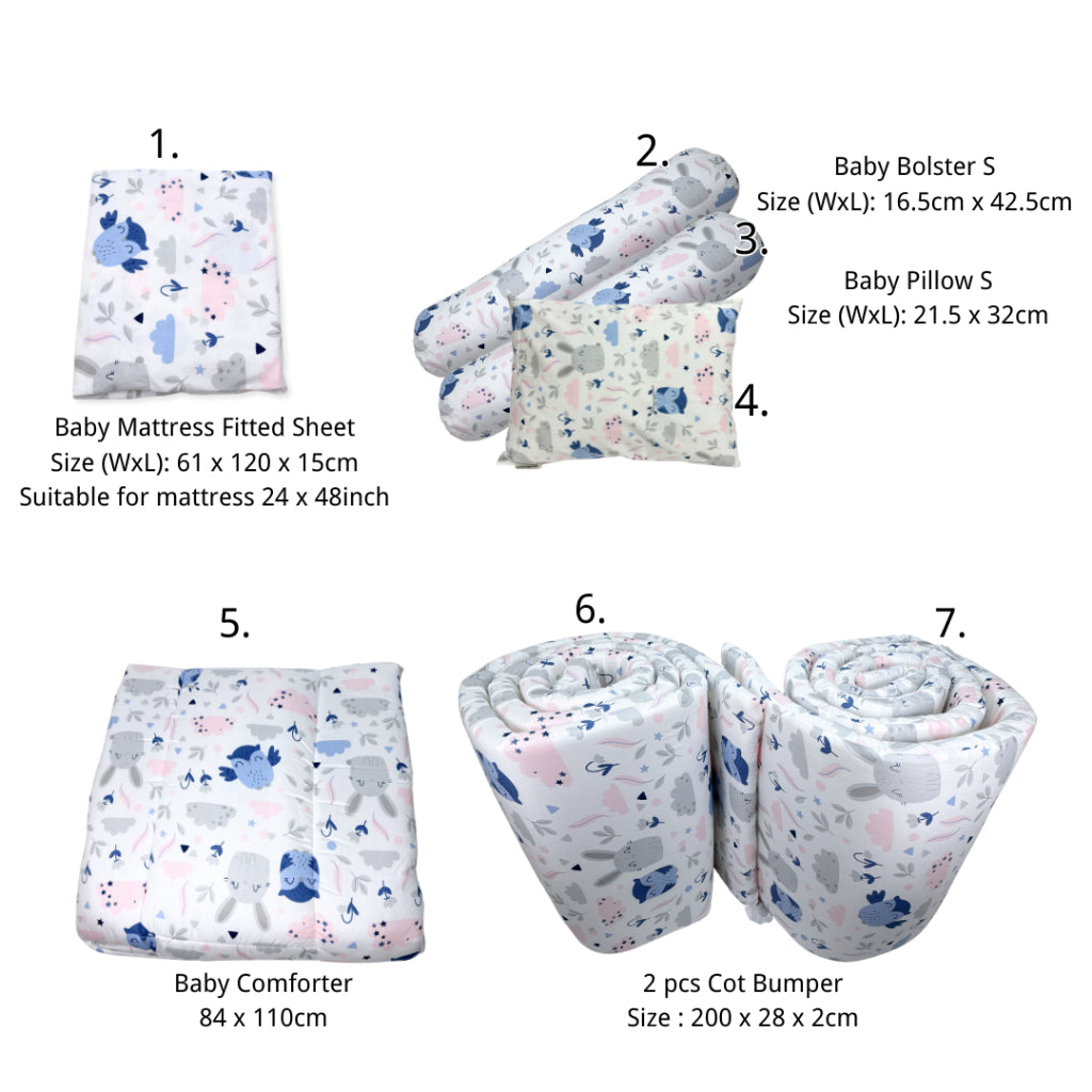 Nemobaby 100% Cotton 7pcs Bedding Set