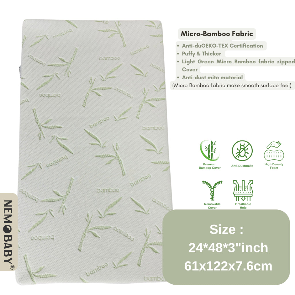 Mums Choice Anti-Dust Mite Bamboo High Density Foam Mattress
