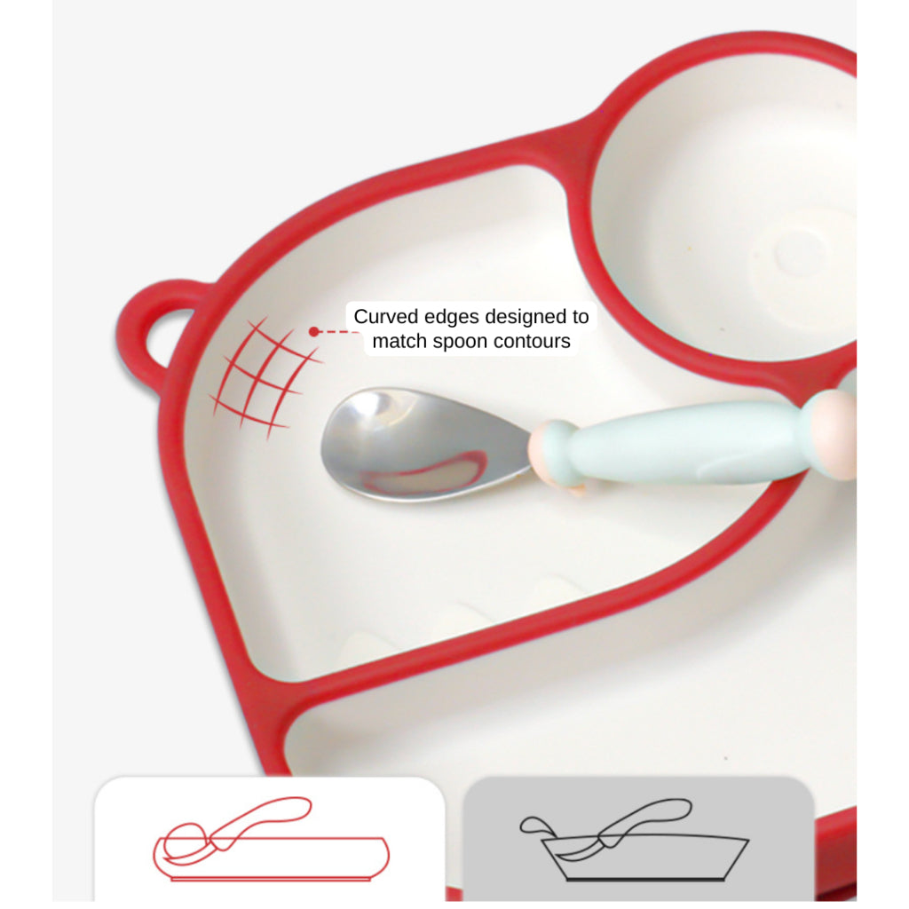 Misuta Baby Silicone Dinosaur Divided Suction Plate (3 Colours)