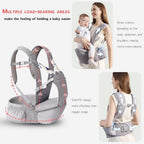 Nemobaby Baby Carrier with Hip Seat Lumbar Support & Adjustable Strap