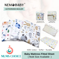 Nemobaby 100% Premium Cotton Baby Mattress Fitted Sheet