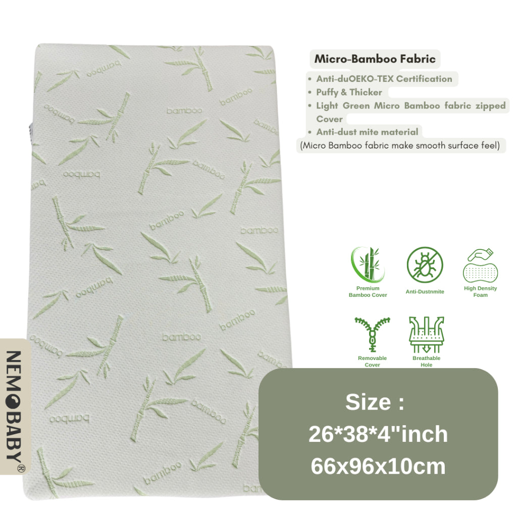 Mums Choice Anti-Dust Mite Bamboo High Density Foam Mattress