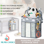 Mums Choice Baby Diaper Organizer Large Capacity Hanging Crib & Stroller Storage Bag