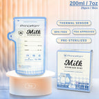 Princeton Double Zipper Breast Milk Storage Bag with Thermal Sensor
