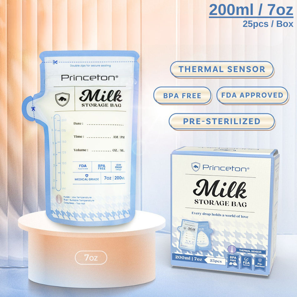 Princeton Double Zipper Breast Milk Storage Bag with Thermal Sensor