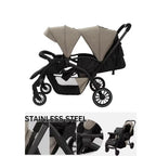 Kidilo Premium Baby Duo Stroller with Bassinet Newborn Ready Lightweight Foldable High-View Pushchair