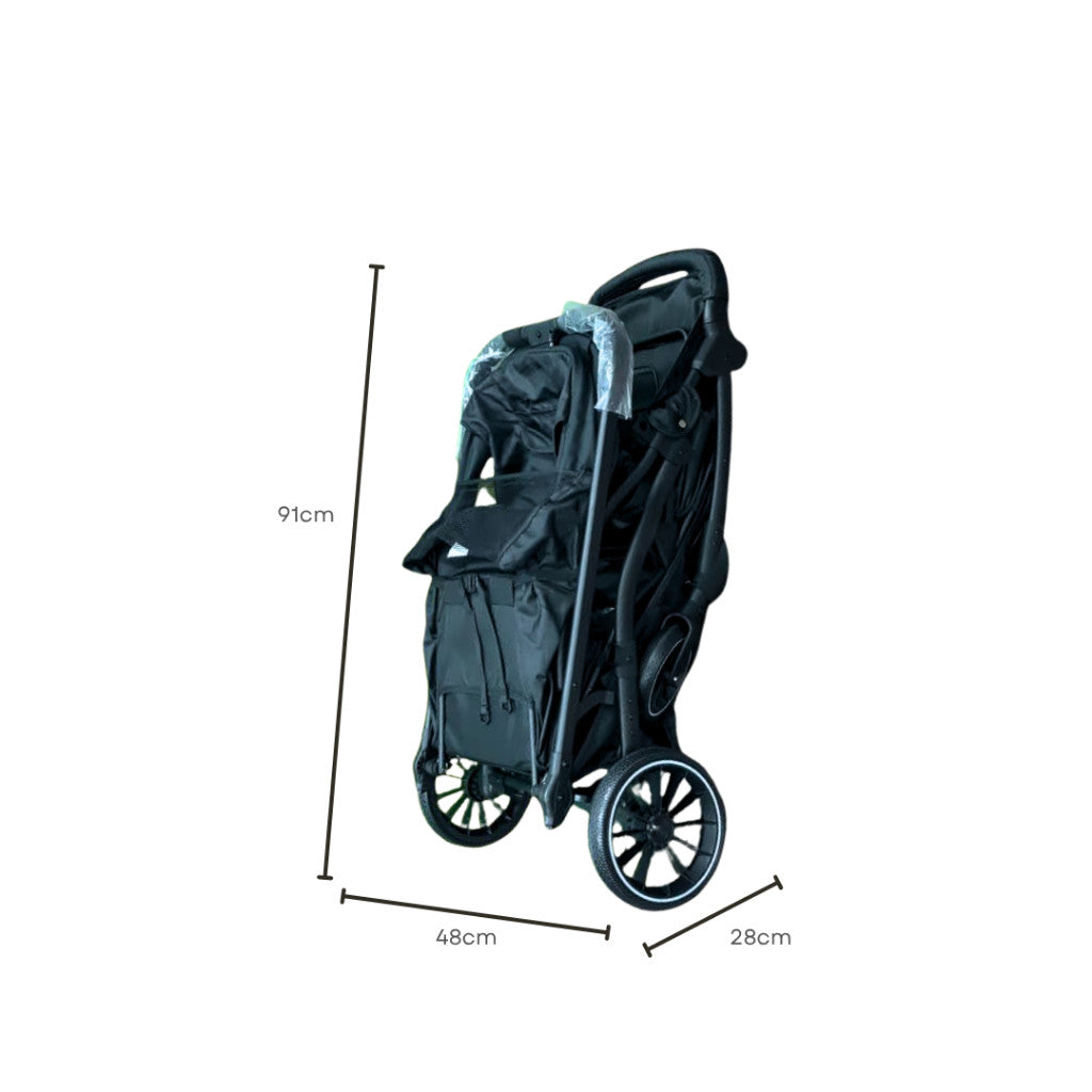 Kidilo Premium Baby Duo Stroller with Bassinet Newborn Ready Lightweight Foldable High-View Pushchair