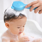 Kokibebe Baby Silicone Bath Brush / Cartoon Silicone Baby Shampoo Brush / Scalp Cleansing & Anti-Itch Hair Washing Comb