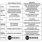 Mums Choice baby wedge pillow / newborn milk spilt prevent ramp pillow