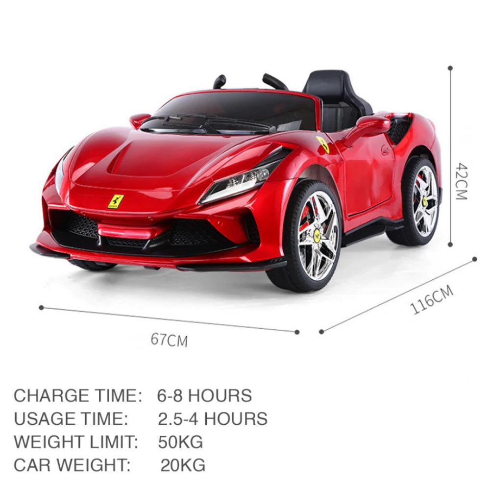 Mums Choice Kids Ferrari F8 Electric Big Toy Car Remote Control | 1+ Years Old l Gift Station