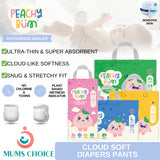 Peachy Bum Cloud Soft Diaper Pants | Size M | L | XL | XXL (1pack)