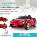 Mums Choice Kids Ferrari F8 Electric Big Toy Car Remote Control | 1+ Years Old l Gift Station