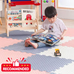 Mums Choice Baby Foam Puzzle Playmat | Double Side Playtime Soft Crawling Floor Mat Child Safety Kids Gift Station