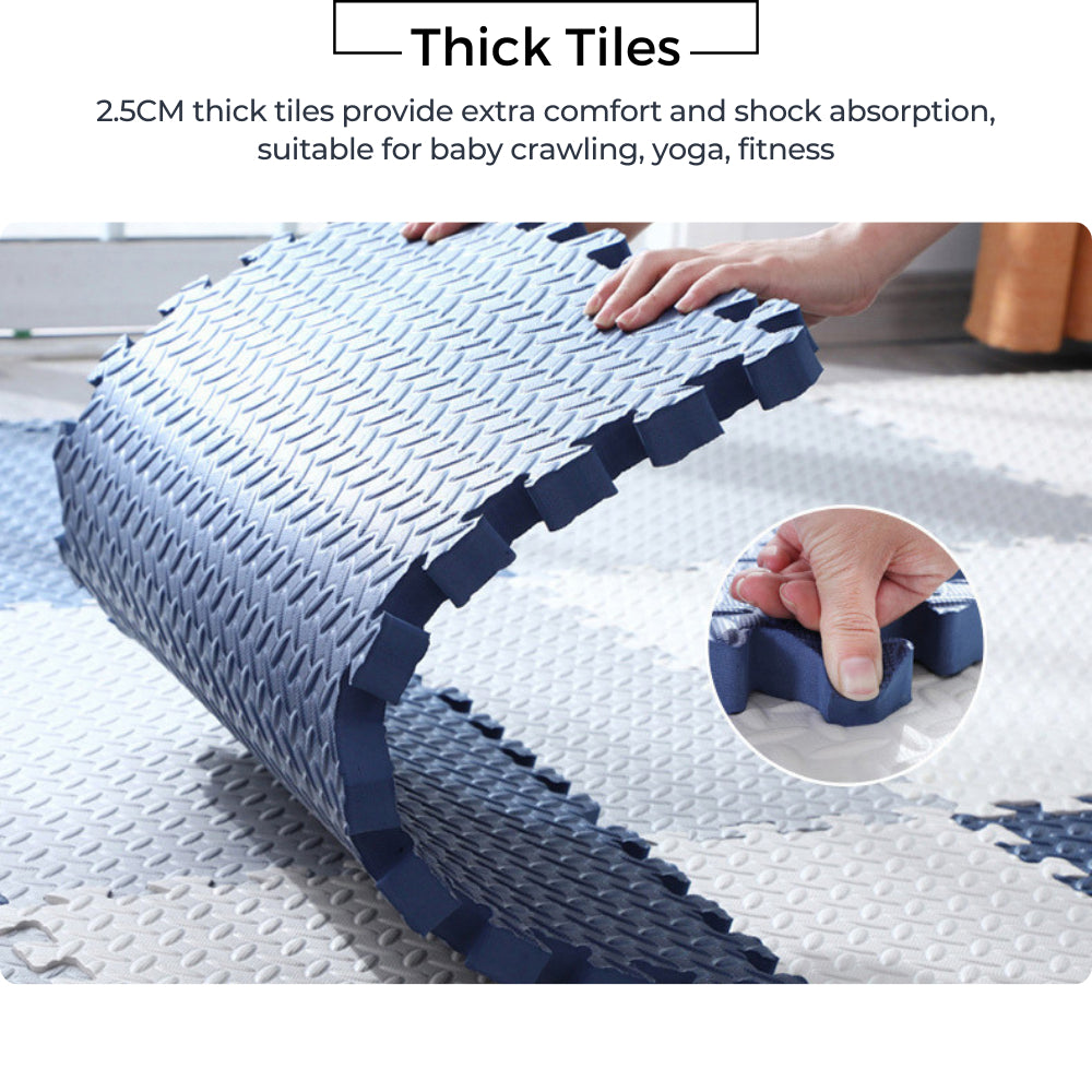 Mums Choice Baby Foam Puzzle Playmat | Double Side Playtime Soft Crawling Floor Mat Child Safety Kids Gift Station