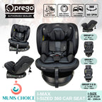 Prego Baby i-Max Car Seat i-Size Certified UN R129 for Newborns until 150cm Height