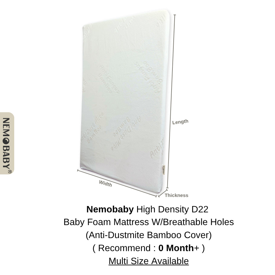 Mums Choice Anti-Dust Mite Bamboo High Density Foam Mattress