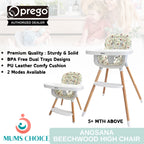 Prego Baby Angsana Beechwood High Chair Feeding