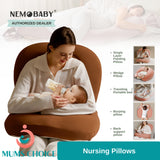 Nemobaby X Baby Watch 6 in 1 Multipurpose Nursing Pillow Wedge Pillow Portable bed(Cooling cover + Micro-Beads Filled)