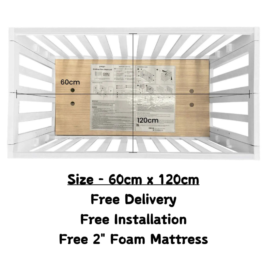 Prego ORU Wooden Baby Crib