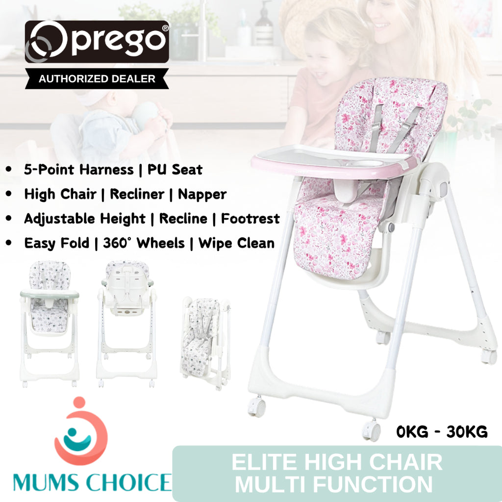 Prego Baby Elite Multi Function High Chair Compact Foldable