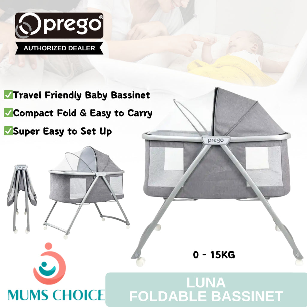 Prego Baby Luna Foldable Baby Bassinet With Mosquito Net