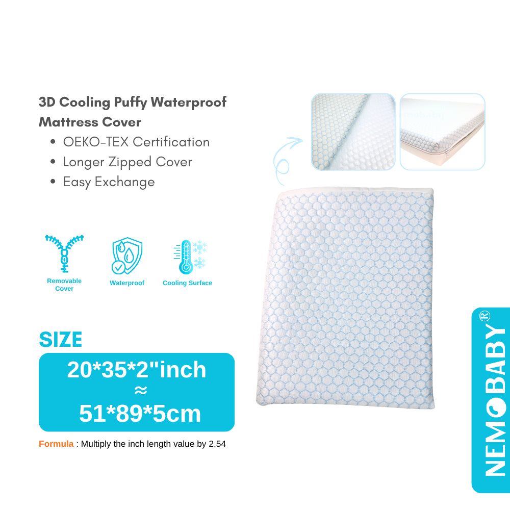 Nemobaby High Density Waterproof 3D Cooling Baby Mattress