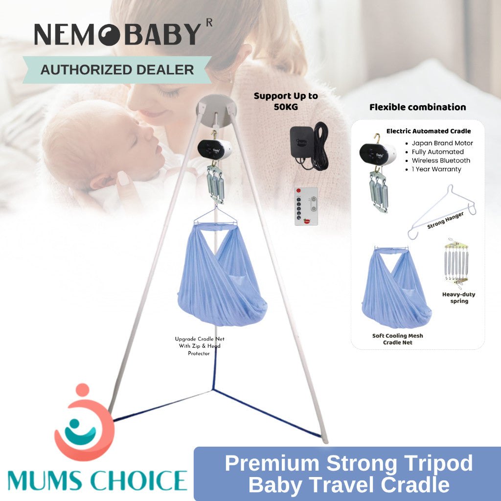 Mums Choice x Ayoto Premium Strong Tripod Baby Travel Cradle