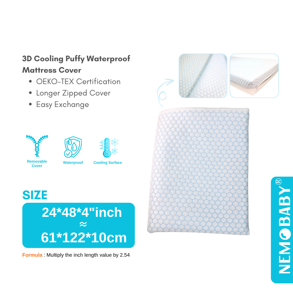 Nemobaby High Density Waterproof 3D Cooling Baby Mattress