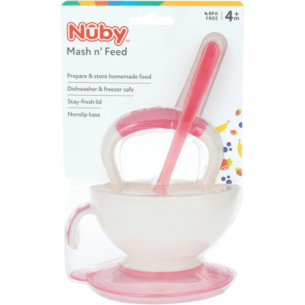Nuby Garden Fresh Mash N Feed with Spoon Bowl Single Pack