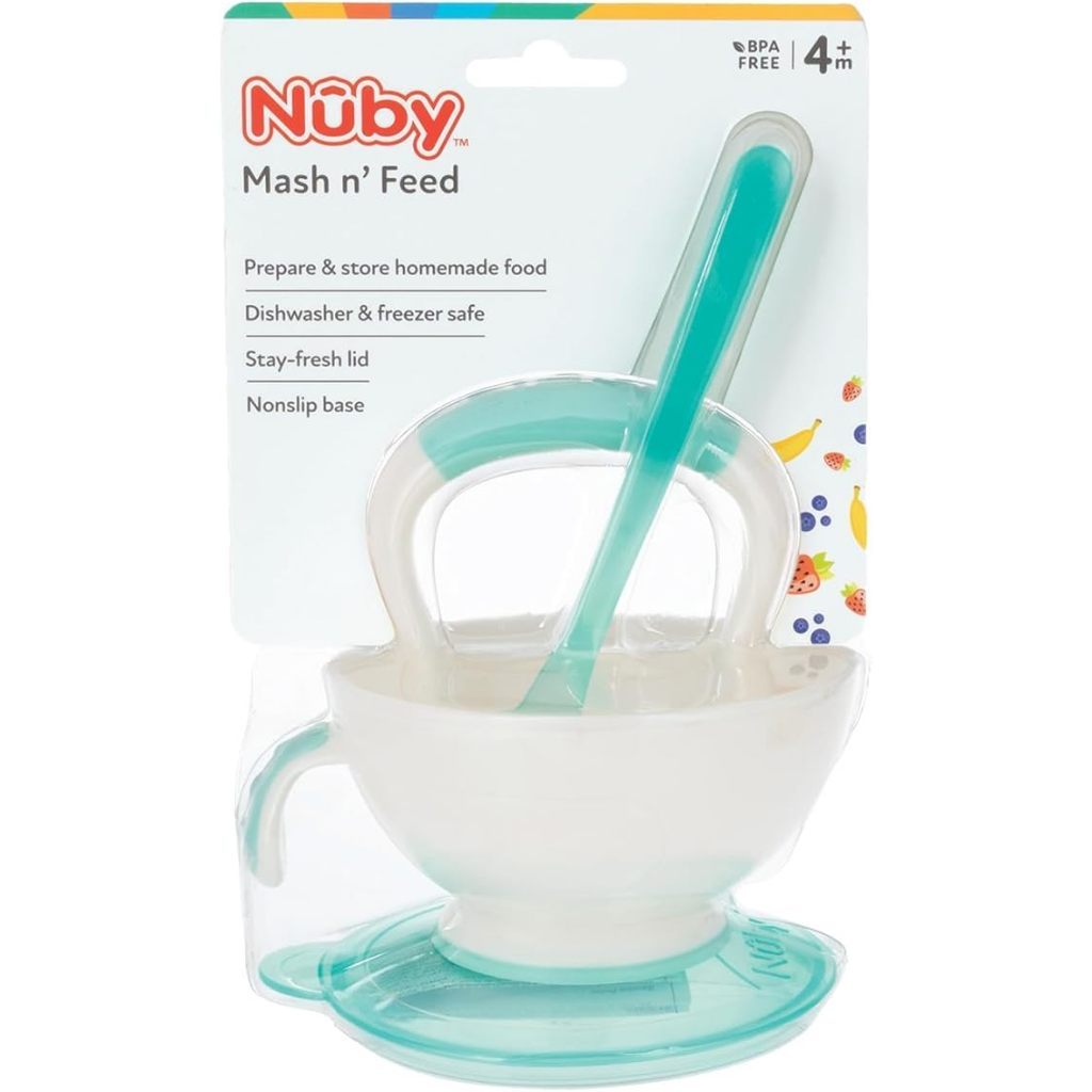 Nuby Garden Fresh Mash N Feed with Spoon Bowl Single Pack