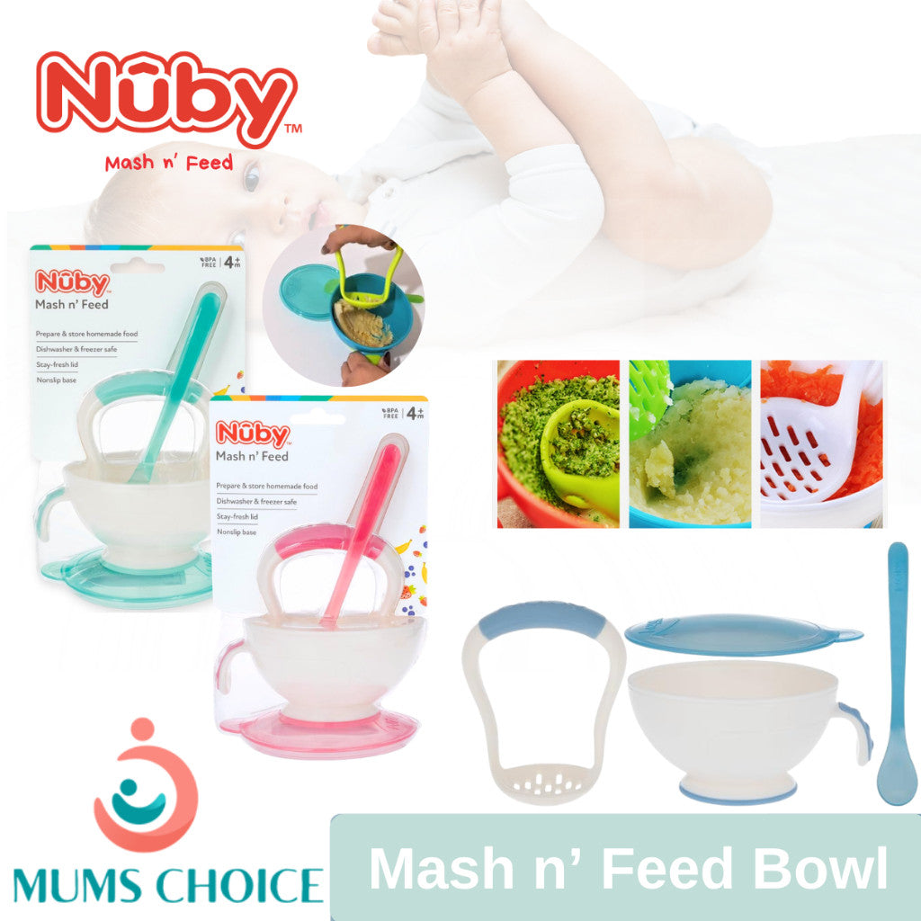 Nuby Garden Fresh Mash N Feed with Spoon Bowl Single Pack
