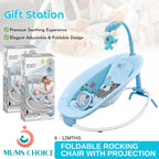 Gift Station Baby Multifunction Foldable Rocking Chair with Music, Vibration & Projection