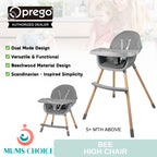 Prego Baby Bee High Chair Beech Wood