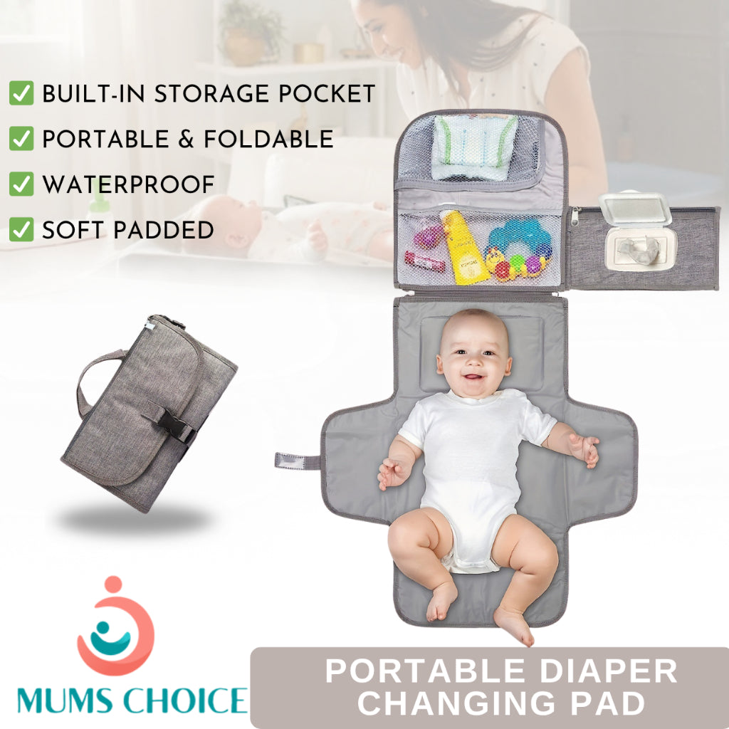 Mums Choice Waterproof Baby Diaper Bag with Changing Station Portable Large Capacity Mommy Bag