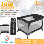 Joie Allura Travel Cot - Black Ink
