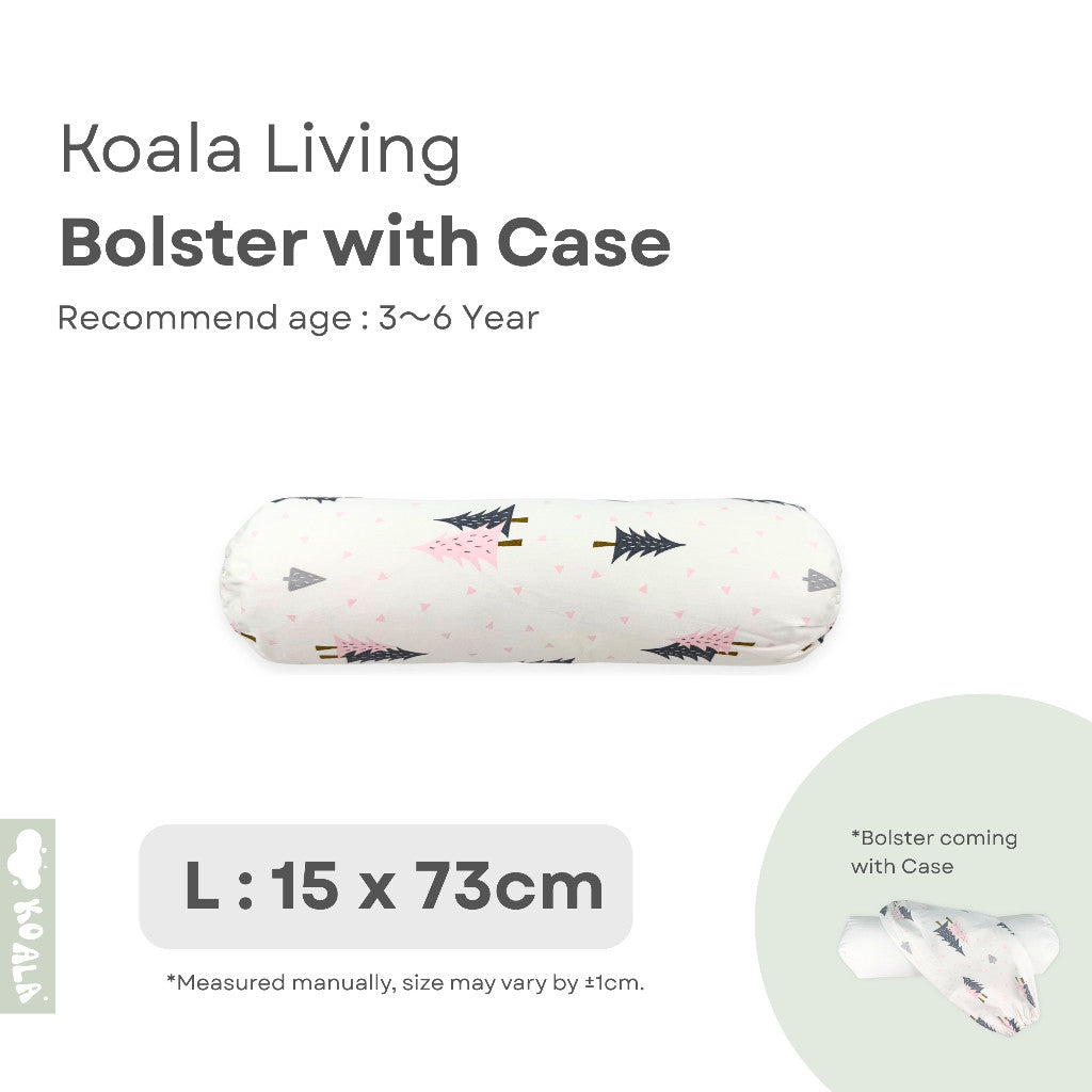 Koala Living 100% Pure Combed  Cotton Toddler Bolster With replacement Cover
