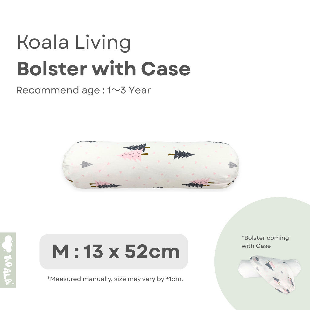 Koala Living 100% Pure Combed  Cotton Toddler Bolster With replacement Cover