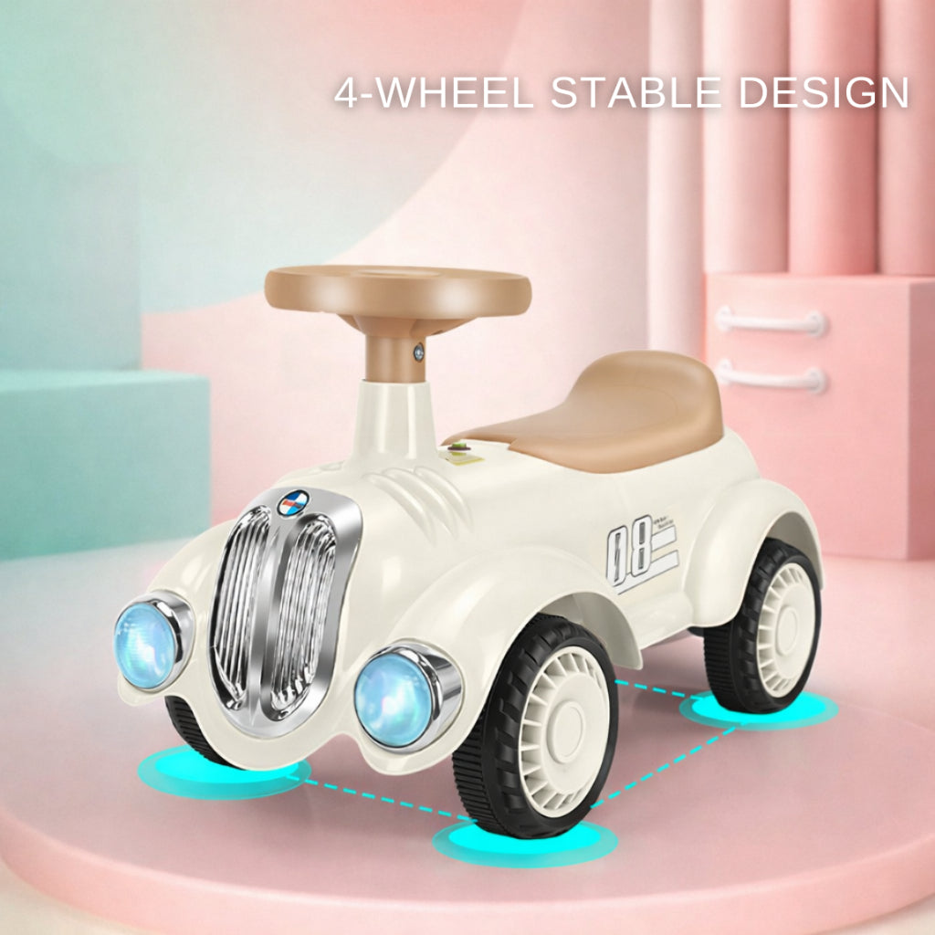 Easy Choice Kids Balancing Ride-On Car Vintage Design Brithday Toys