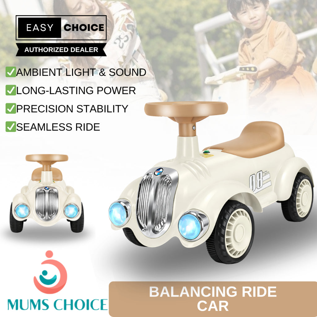 Easy Choice Kids Balancing Ride-On Car Vintage Design Brithday Toys